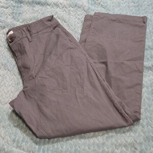 Gray Chinos Relaxed Straight-Leg Pants